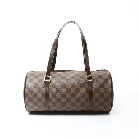 LOUIS VUITTON Damier Papillon 30 2005 with pouch Shoulder Bag Brown WS26042