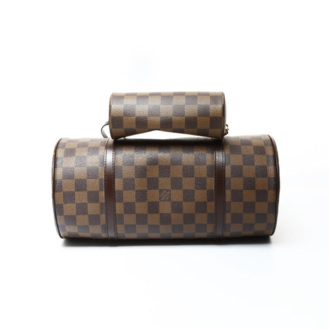 LOUIS VUITTON Damier Papillon 30 2005 with pouch Shoulder Bag Brown WS26042