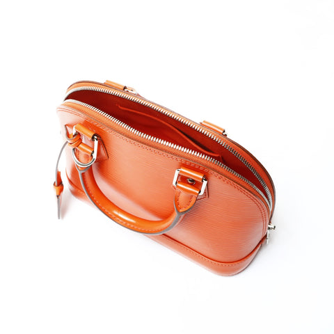LOUIS VUITTON Epi Alma BB 2013 Shoulder Bag Orange WS26044