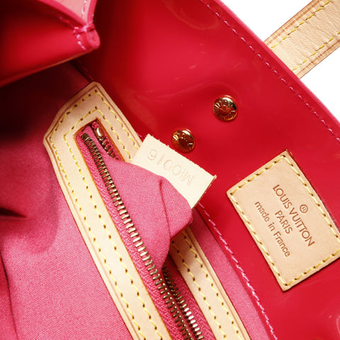 LOUIS VUITTON Vernis Reed Monogram Patent Leather PVC 2006 Handbag pink WS26045