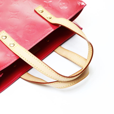 LOUIS VUITTON Vernis Reed Monogram Patent Leather PVC 2006 Handbag pink WS26045
