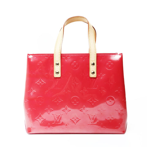 LOUIS VUITTON Vernis Reed Monogram Patent Leather PVC 2006 Handbag pink WS26045