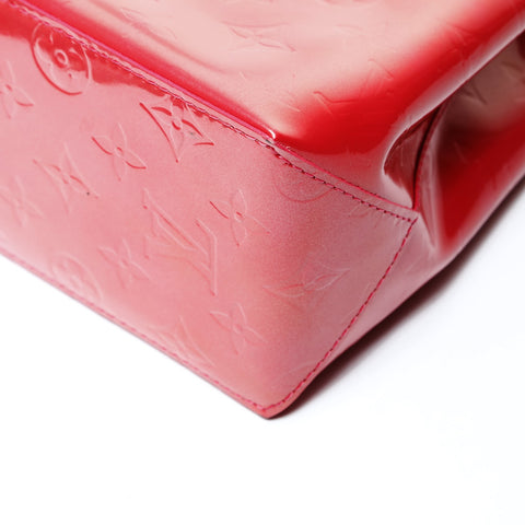 LOUIS VUITTON Vernis Reed Monogram Patent Leather PVC 2006 Handbag pink WS26045