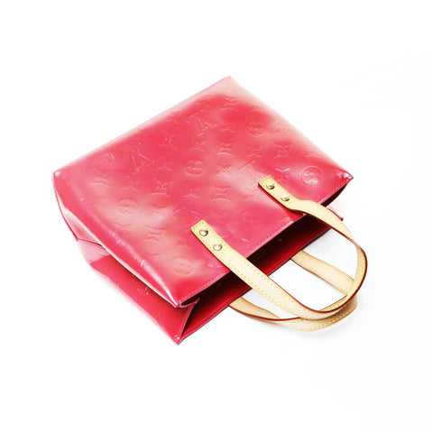 LOUIS VUITTON Vernis Reed Monogram Patent Leather PVC 2006 Handbag pink WS26045