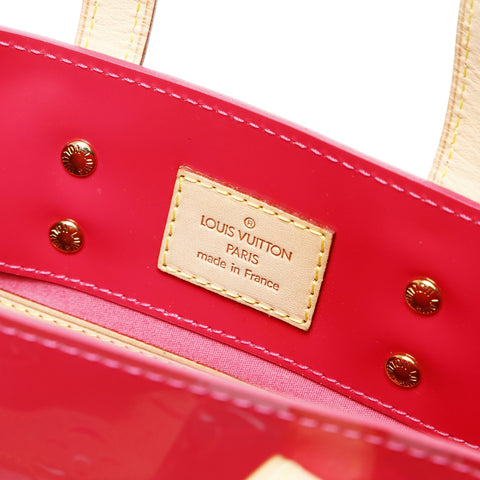 LOUIS VUITTON Vernis Reed Monogram Patent Leather PVC 2006 Handbag pink WS26045