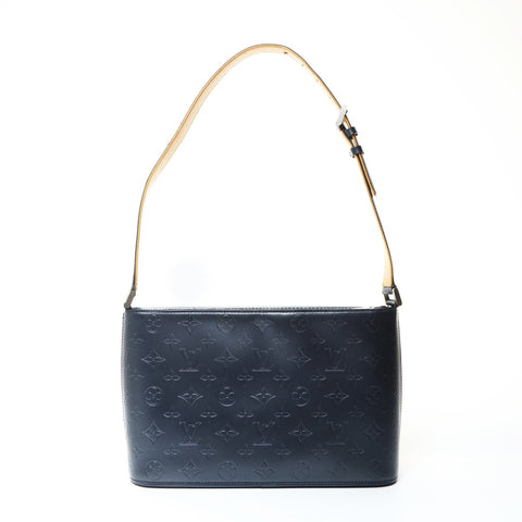 LOUIS VUITTON Alston M55122 Monogram Matte Noir 2002 Shoulder Bag blue WS26046