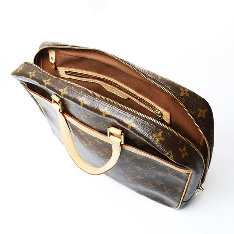 LOUIS VUITTON 2002 Monogram Porte-Document Pegase Handbag Brown WS26047