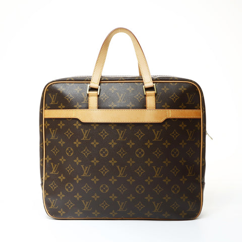 LOUIS VUITTON 2002 Monogram Porte-Document Pegase Handbag Brown WS26047
