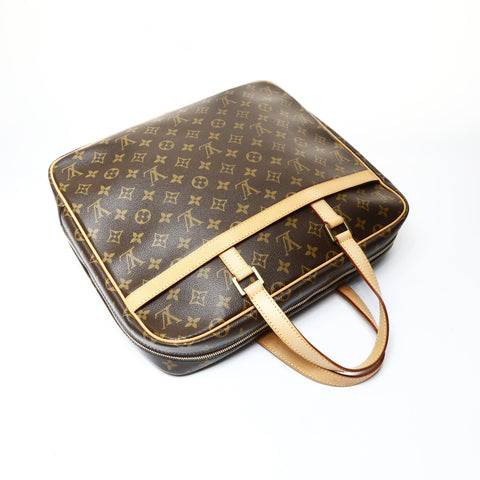 LOUIS VUITTON 2002 Monogram Porte-Document Pegase Handbag Brown WS26047