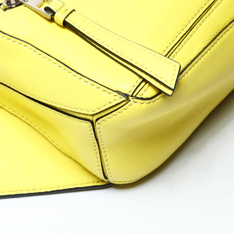 LOEWE Puzzle Bumbag Mini Classic Calfskin Belt Bag Shoulder Bag yellow WS26051