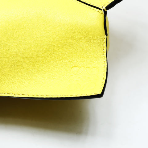 LOEWE Puzzle Bumbag Mini Classic Calfskin Belt Bag Shoulder Bag yellow WS26051