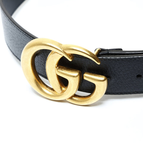 GUCCI Leather GG Marmont belt black WS26052