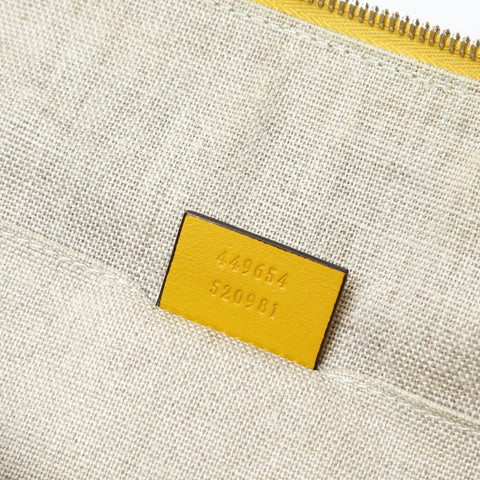 GUCCI GG Shima 2way Leather Shoulder Bag yellow WS26056