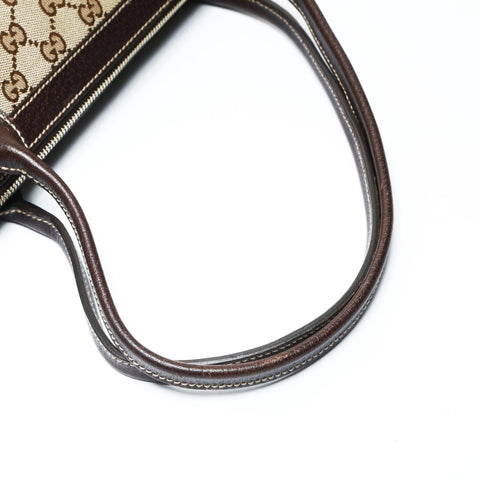GUCCI GG Canvas Sherry Ribbon Shoulder Bag Brown WS26059