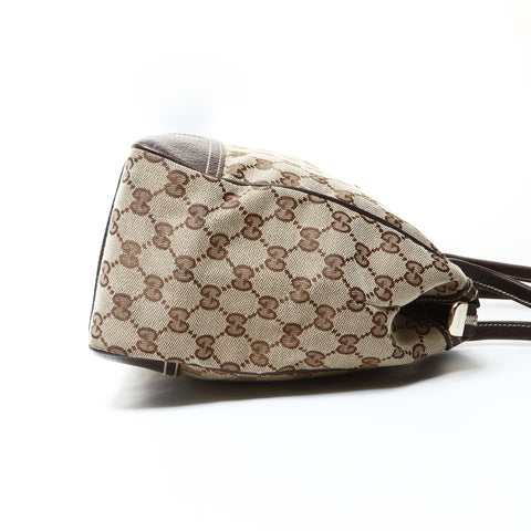 GUCCI GG Canvas Sherry Ribbon Shoulder Bag Brown WS26059