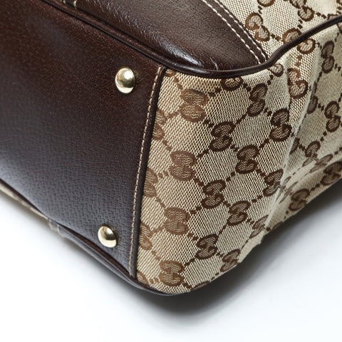 GUCCI GG Canvas Sherry Ribbon Shoulder Bag Brown WS26059