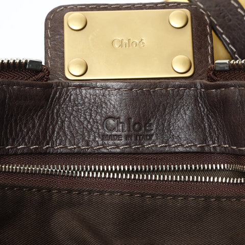 Chloe Paddington Leather Shoulder Bag Brown WS26061