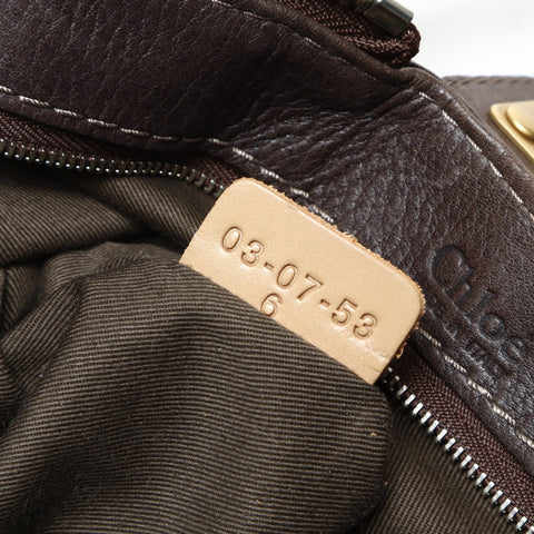 Chloe Paddington Leather Shoulder Bag Brown WS26061