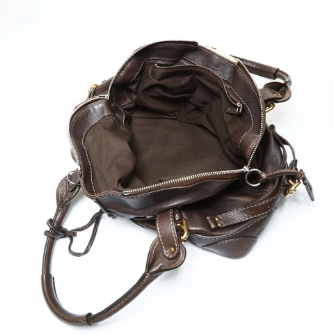 Chloe Paddington Leather Shoulder Bag Brown WS26061