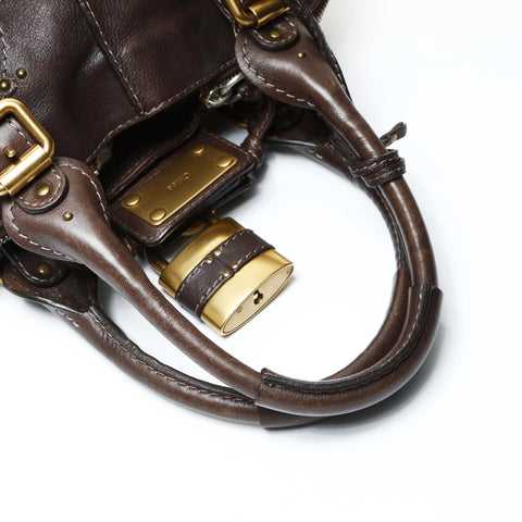Chloe Paddington Leather Shoulder Bag Brown WS26061