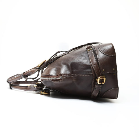 Chloe Paddington Leather Shoulder Bag Brown WS26061