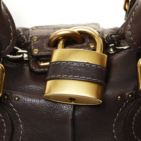 Chloe Paddington Leather Shoulder Bag Brown WS26061