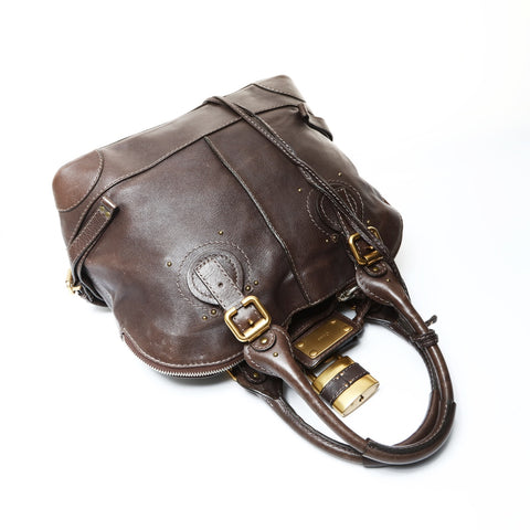 Chloe Paddington Leather Shoulder Bag Brown WS26061