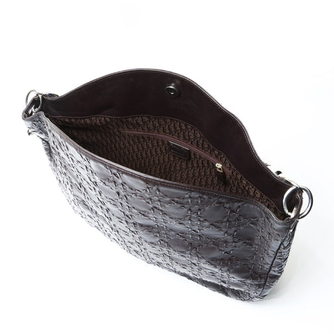Christian Dior Cannage Leather Stitch Shoulder Bag Brown WS26062