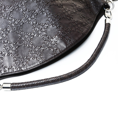 Christian Dior Cannage Leather Stitch Shoulder Bag Brown WS26062