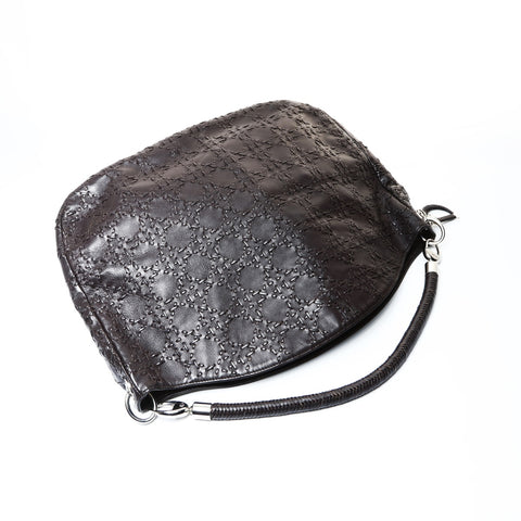 Christian Dior Cannage Leather Stitch Shoulder Bag Brown WS26062