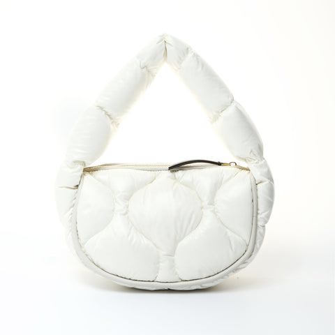 MONCLER Delilah Patch Down Shoulder Bag white WS26063