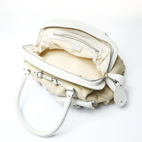 Christian Dior Street chic leather canvas Shoulder Bag beige WS26064