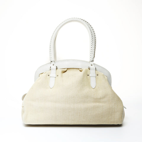 Christian Dior Street chic leather canvas Shoulder Bag beige WS26064