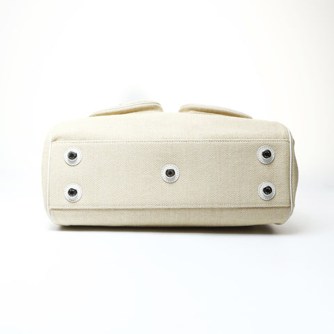 Christian Dior Street chic leather canvas Shoulder Bag beige WS26064
