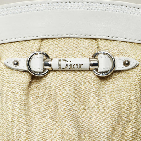 Christian Dior Street chic leather canvas Shoulder Bag beige WS26064