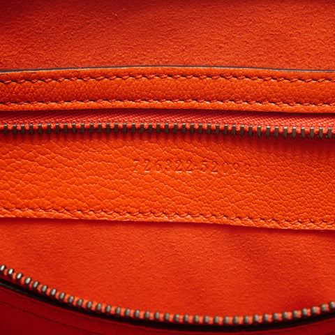 GUCCI Leather Aphrodite Large Shoulder Bag Orange WS26067