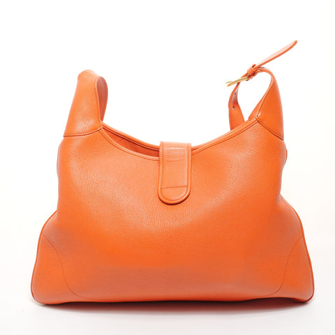GUCCI Leather Aphrodite Large Shoulder Bag Orange WS26067