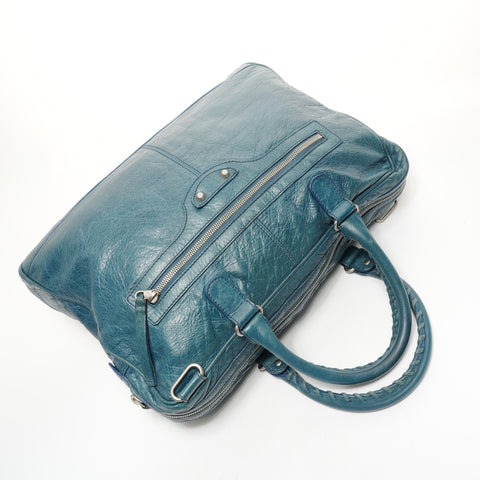 BALENCIAGA Business bag porte-documents en cuir mini dossier Sac à main bleu WS26068
