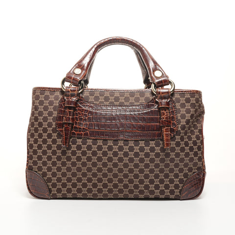 CELINE Macadam Canvas Boogie Handbag Brown WS26069