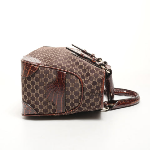 CELINE Macadam Canvas Boogie Handbag Brown WS26069
