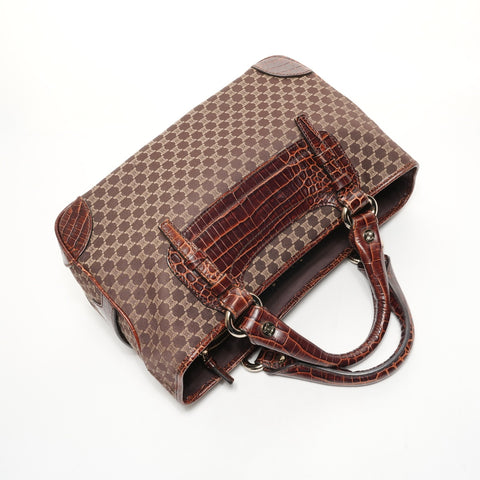 CELINE Macadam Canvas Boogie Handbag Brown WS26069