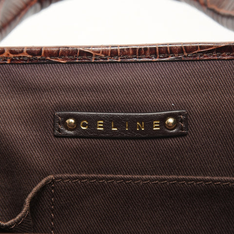 CELINE Macadam Canvas Boogie Handbag Brown WS26069
