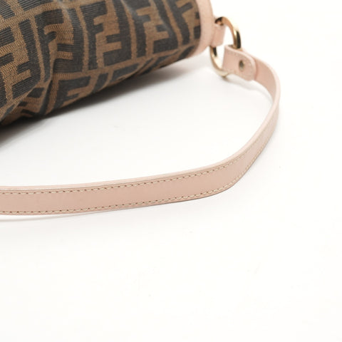 FENDI Canvas Zucca One Belt Shoulder Bag Brown WS26070