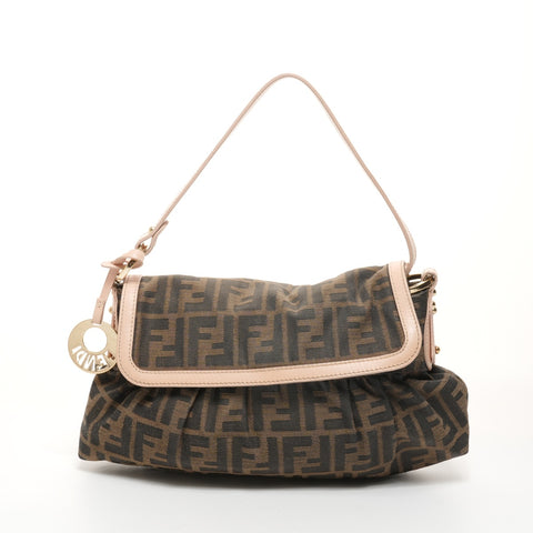 FENDI Sac à bandoulière en toile Zucca One Belt Marron WS26070