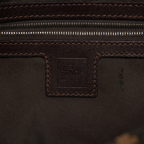 FENDI Zucca Mamma Bucket Canvas Shoulder Bag Brown WS26071