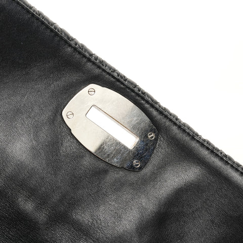 Miu Miu Matelasse Crystal Bijou 2-way Leather Shoulder Bag black WS26072