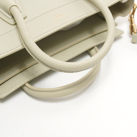 CELINE Nano Gepäck 2way Leder Umhängetasche grün WS26078