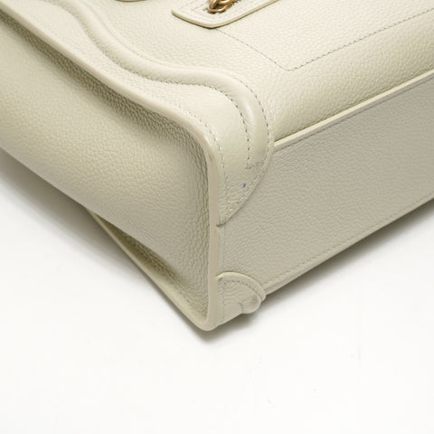 CELINE Nano Gepäck 2way Leder Umhängetasche grün WS26078