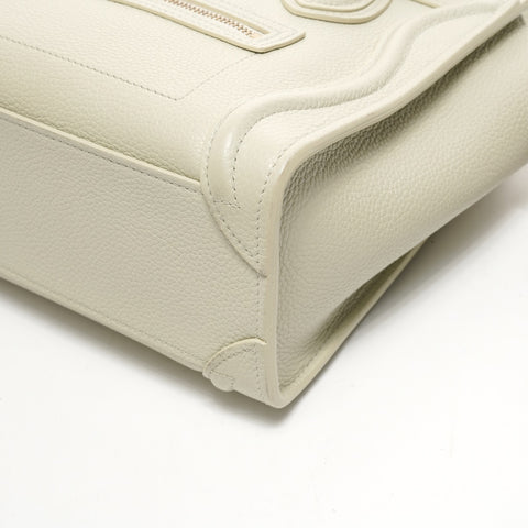 CELINE Nano Gepäck 2way Leder Umhängetasche grün WS26078