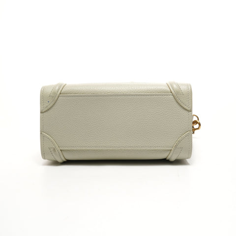 CELINE Nano Gepäck 2way Leder Umhängetasche grün WS26078